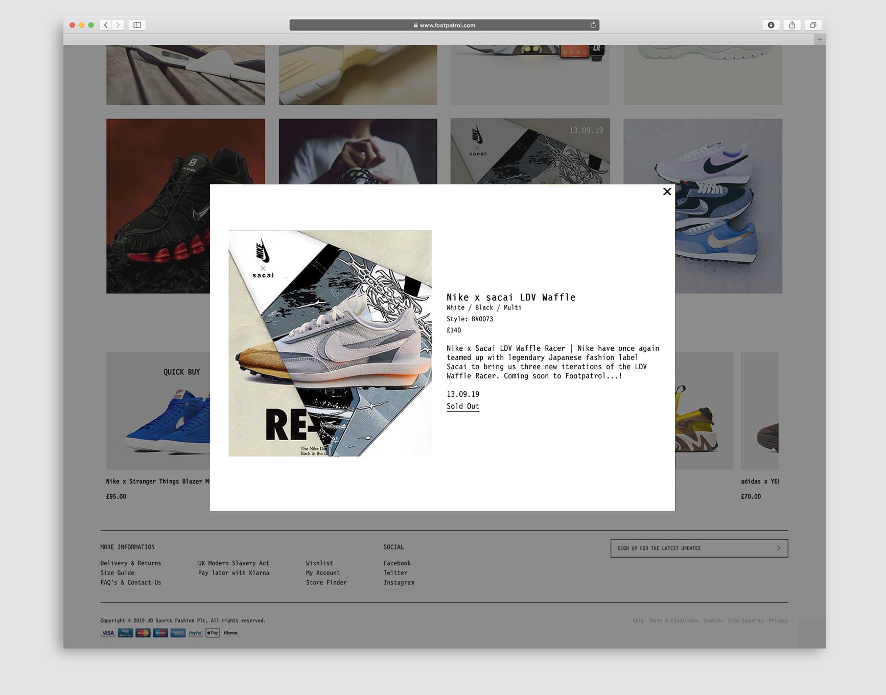 Footpatrol Launch Page