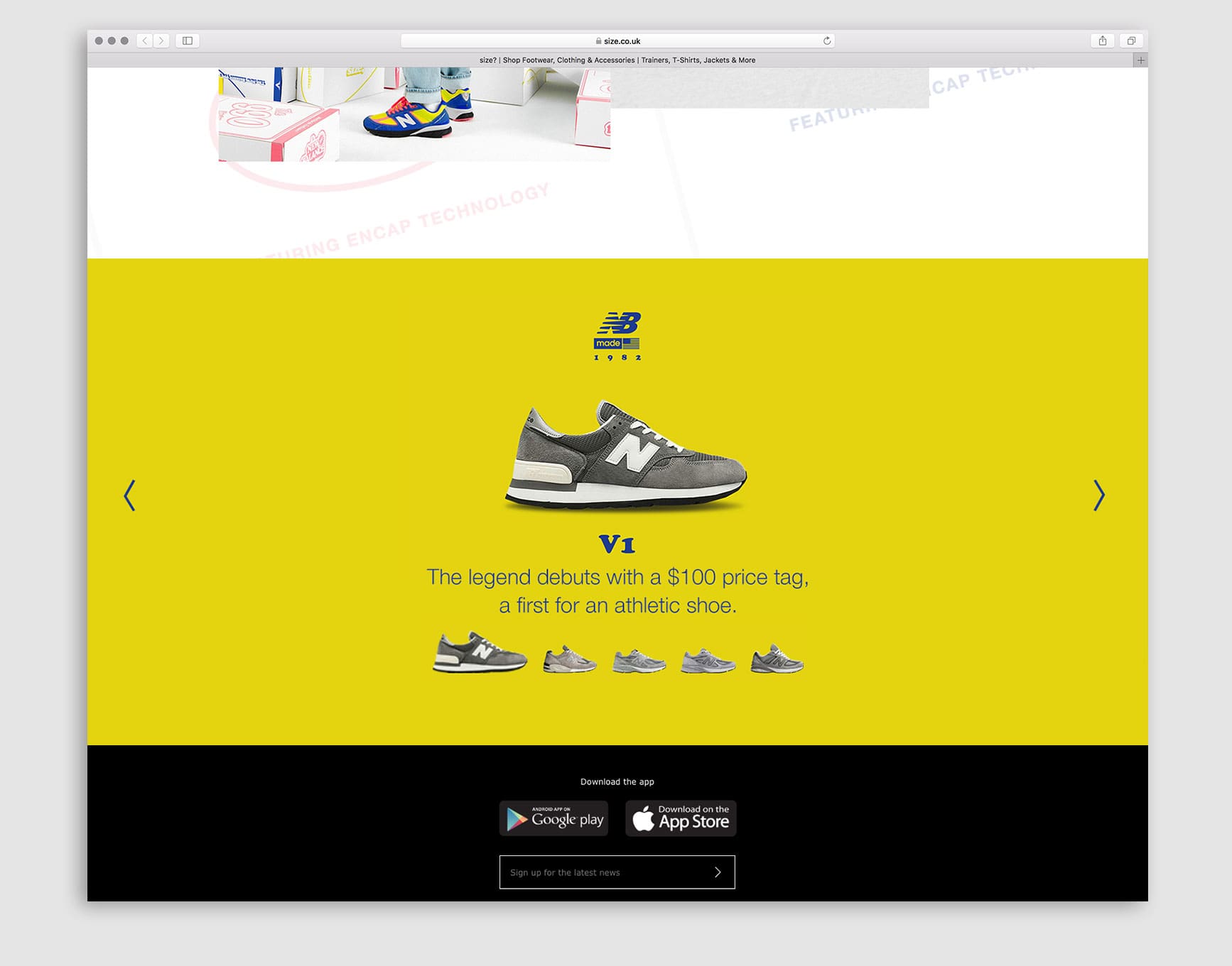 size? x New Balance 990v5